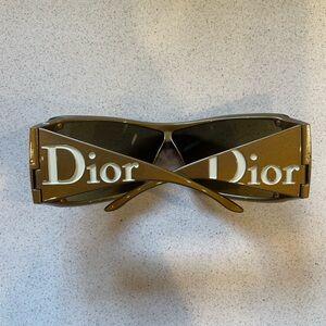 Dior Olive Sunglasses with Bold Logo